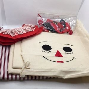 Raggedy Anne Soft Doll Sewing Project Includes Fabric and Lace Collar